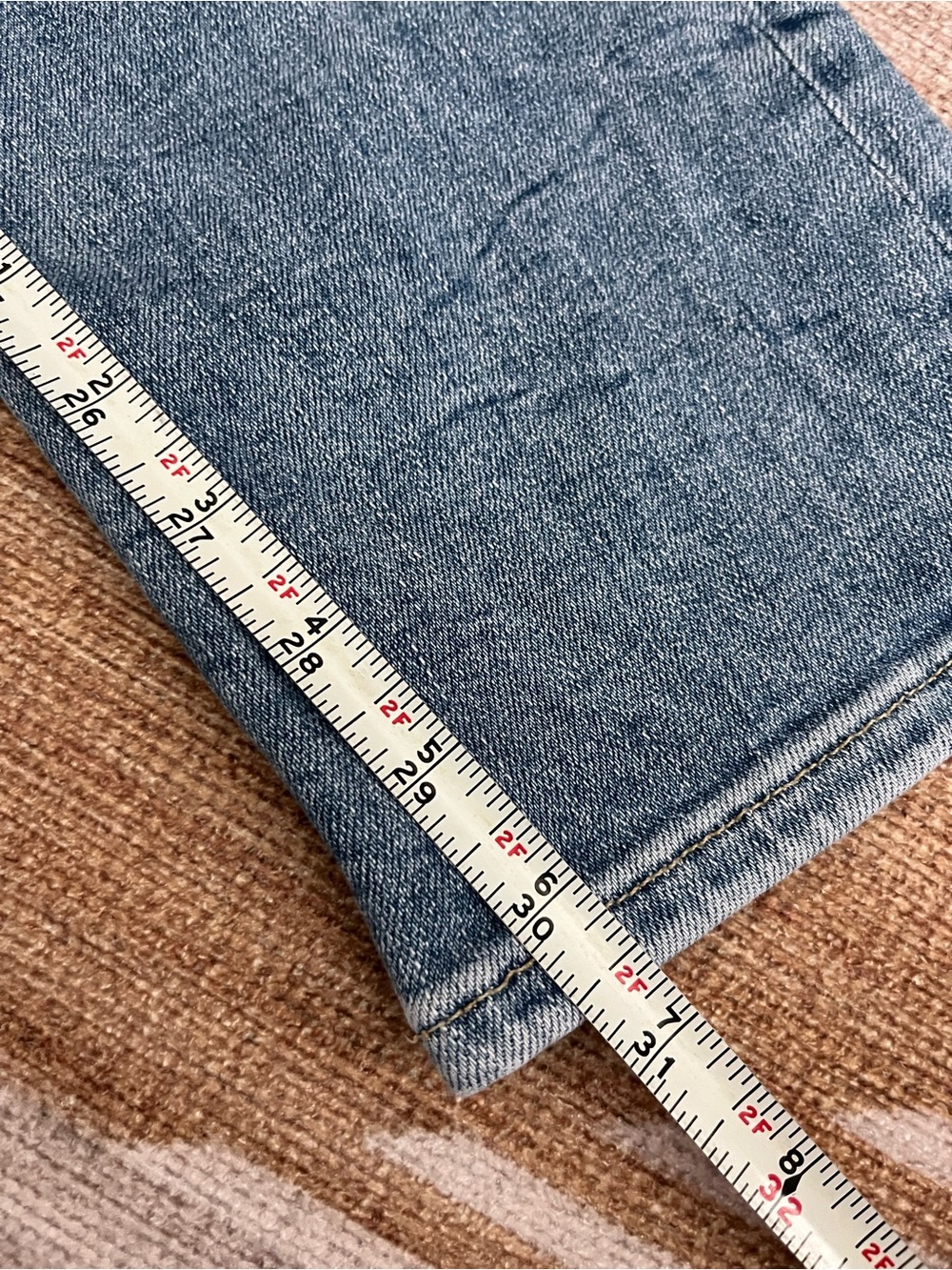 AllSaints Cigarette Slim light wash blue Jeans men’s 36” Button fly - Picture 10 of 12